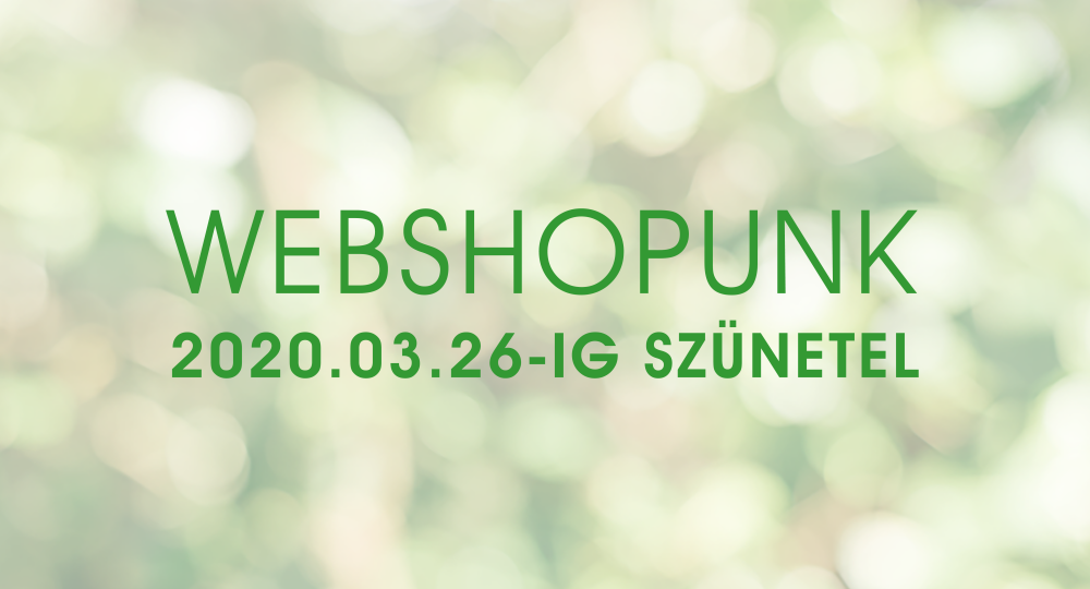 Webshopunk szünetel